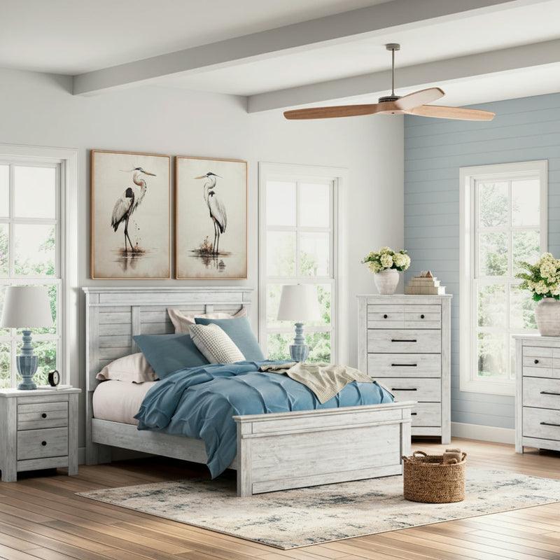 Makidern Panel Bed, Dresser, Mirror, Chest & Nightstand, Bedroom Set