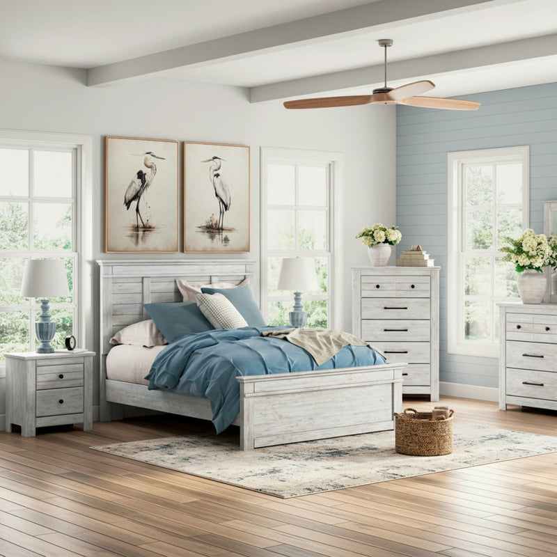 Makidern Panel Bed, Dresser, Mirror, Chest & Nightstand, Bedroom Set