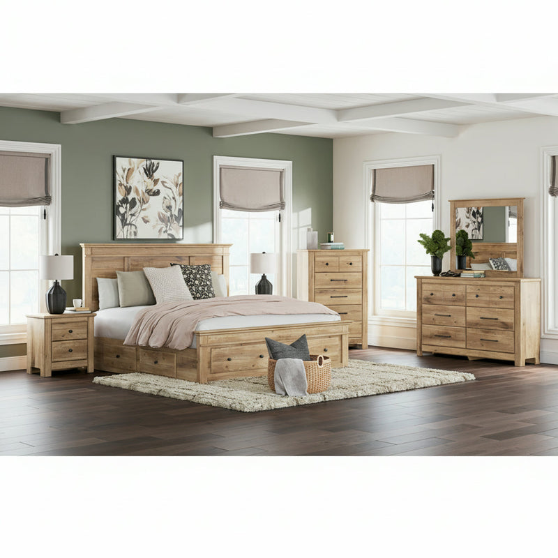 Makidern Panel Bed, Dresser, Mirror, Chest & Nightstand, Bedroom Set