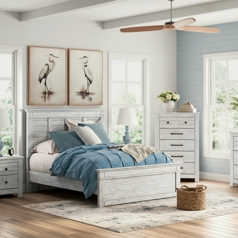 Makidern Panel Bed, Dresser, Mirror, Chest & Nightstand, Bedroom Set