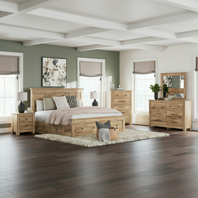 Makidern Panel Bed, Dresser, Mirror, Chest & Nightstand, Bedroom Set