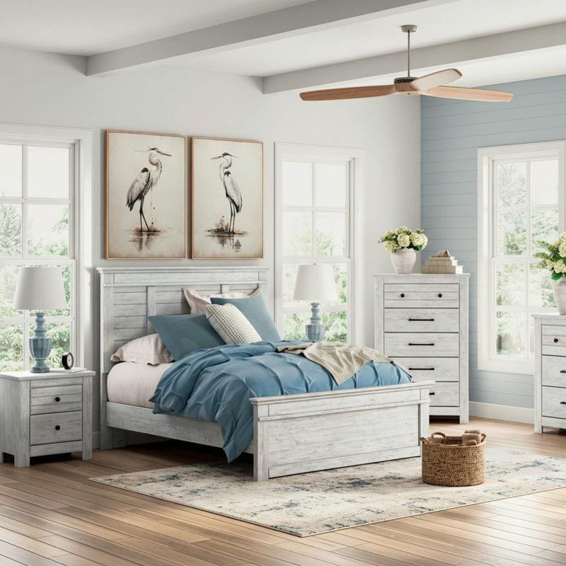 Makidern Panel Bed, Dresser, Mirror, Chest & Nightstand, Bedroom Set