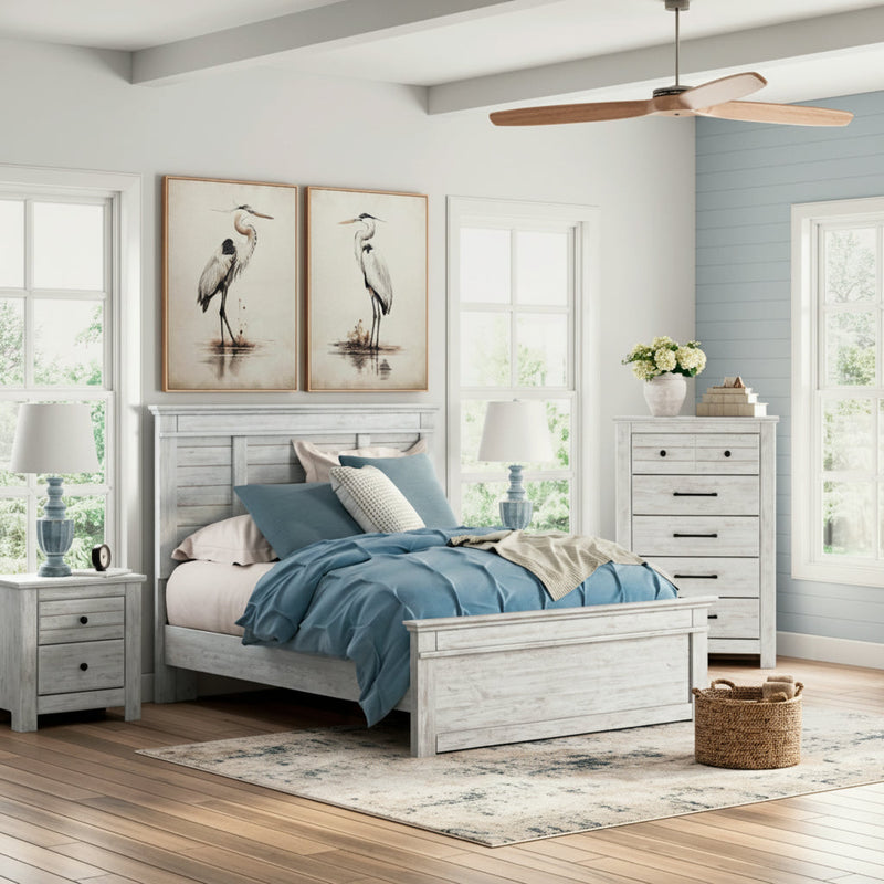 Makidern Panel Bed, Dresser, Mirror, Chest & Nightstand, Bedroom Set
