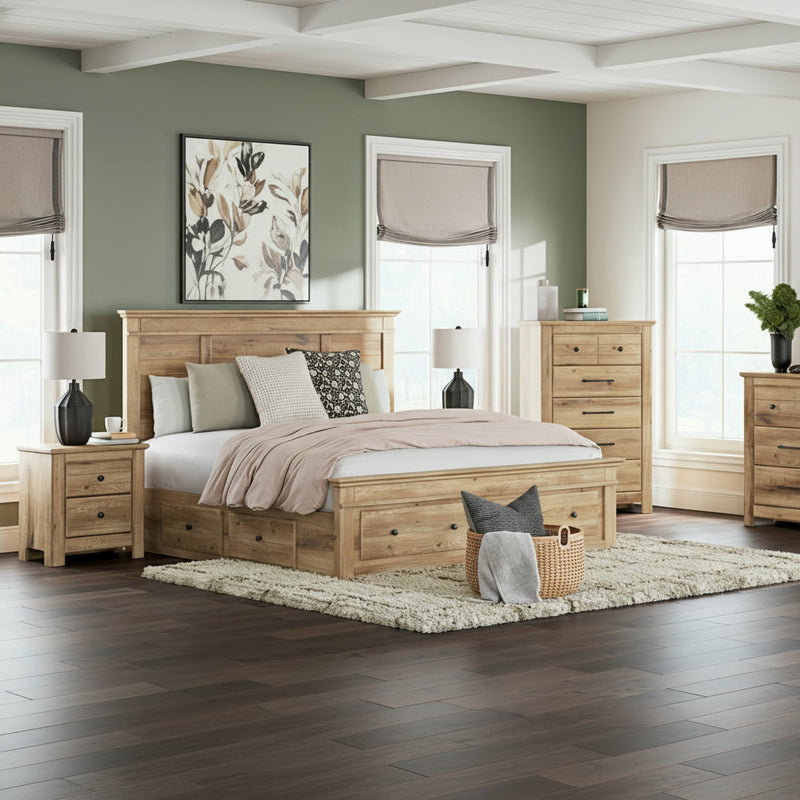 Makidern Panel Bed, Dresser, Mirror, Chest & Nightstand, Bedroom Set