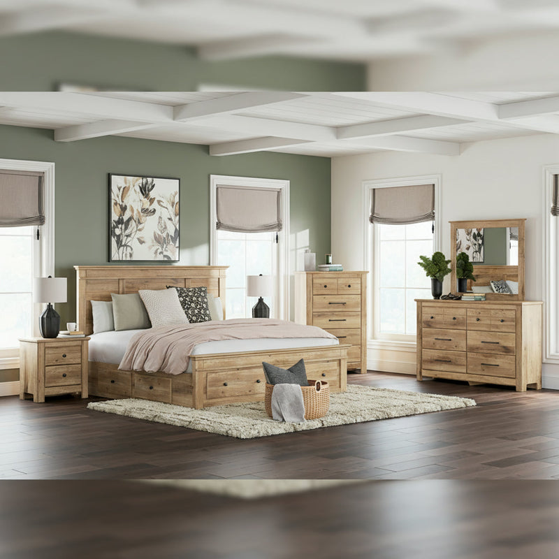 Makidern Panel Bed, Dresser, Mirror, Chest & Nightstand, Bedroom Set