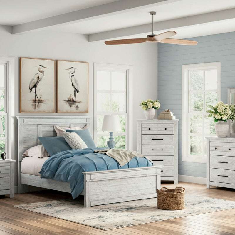 Makidern Panel Bed, Dresser, Mirror, Chest & Nightstand, Bedroom Set
