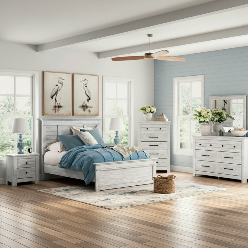 Makidern Panel Bed, Dresser, Mirror, Chest & Nightstand, Bedroom Set