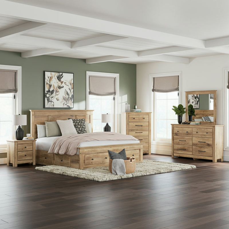 Makidern Panel Bed, Dresser, Mirror, Chest & Nightstand, Bedroom Set