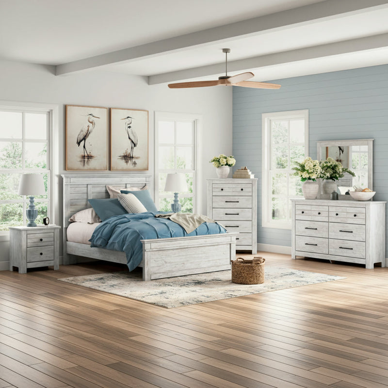 Makidern Panel Bed, Dresser, Mirror, Chest & Nightstand, Bedroom Set