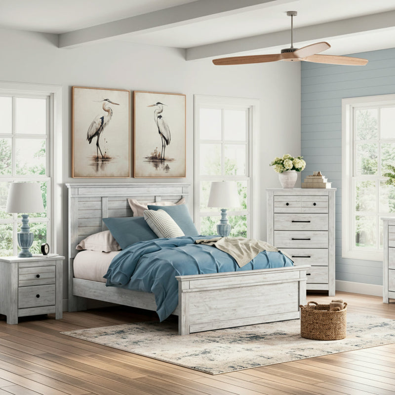 Makidern Panel Bed, Dresser, Mirror, Chest & Nightstand, Bedroom Set