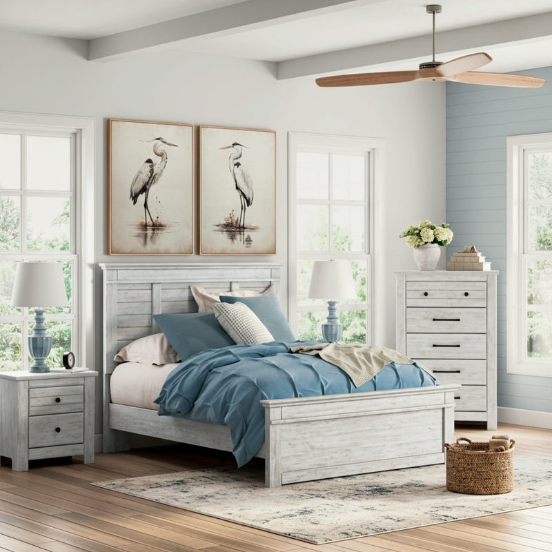 Makidern Panel Bed, Dresser, Mirror, Chest & Nightstand, Bedroom Set