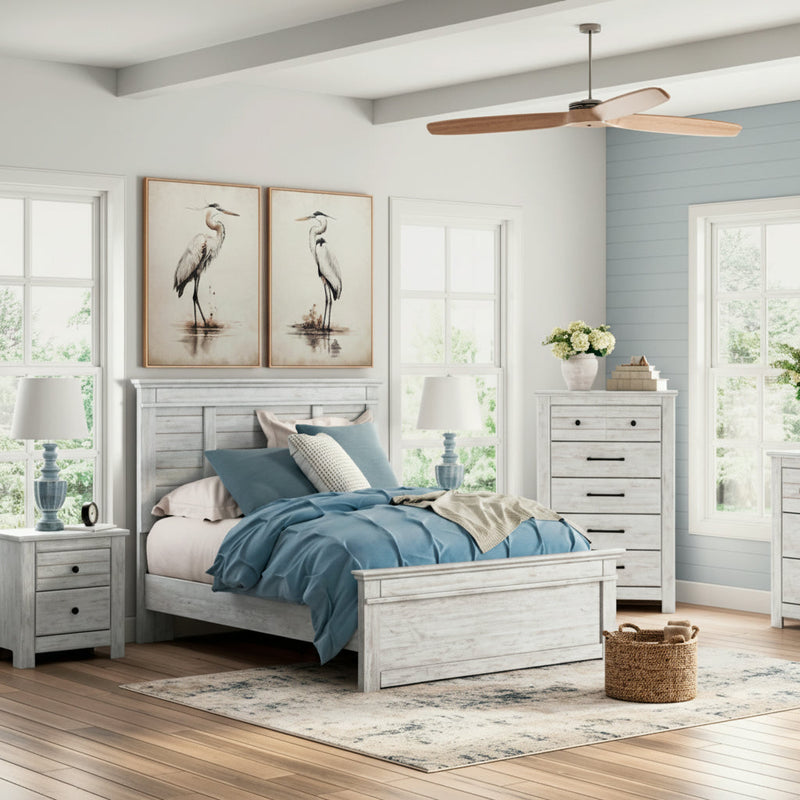 Makidern Panel Bed, Dresser, Mirror, Chest & Nightstand, Bedroom Set