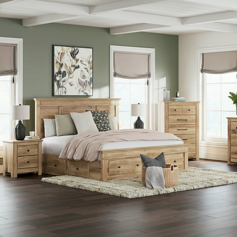 Makidern Panel Bed, Dresser, Mirror, Chest & Nightstand, Bedroom Set