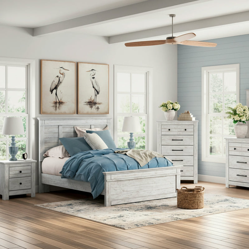 Makidern Panel Bed, Dresser, Mirror, Chest & Nightstand, Bedroom Set