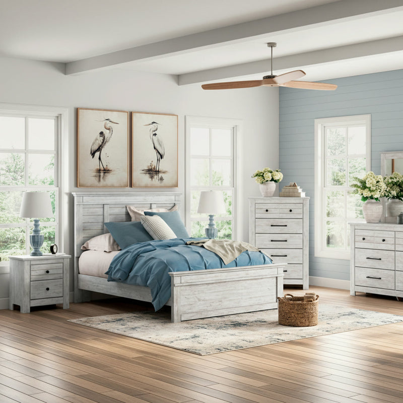 Makidern Panel Bed, Dresser, Mirror, Chest & Nightstand, Bedroom Set