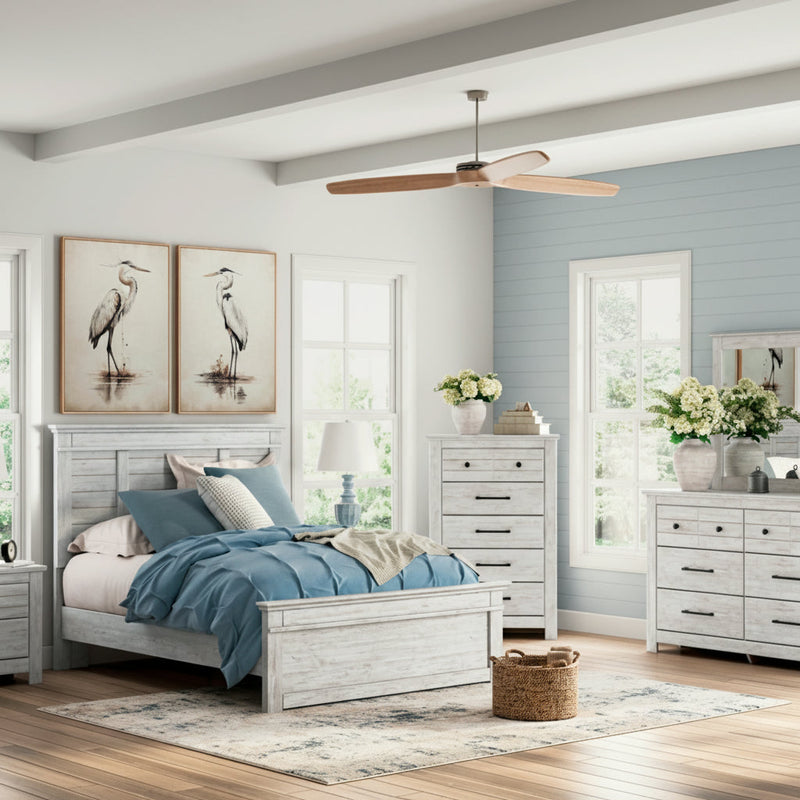 Makidern Panel Bed, Dresser, Mirror, Chest & Nightstand, Bedroom Set
