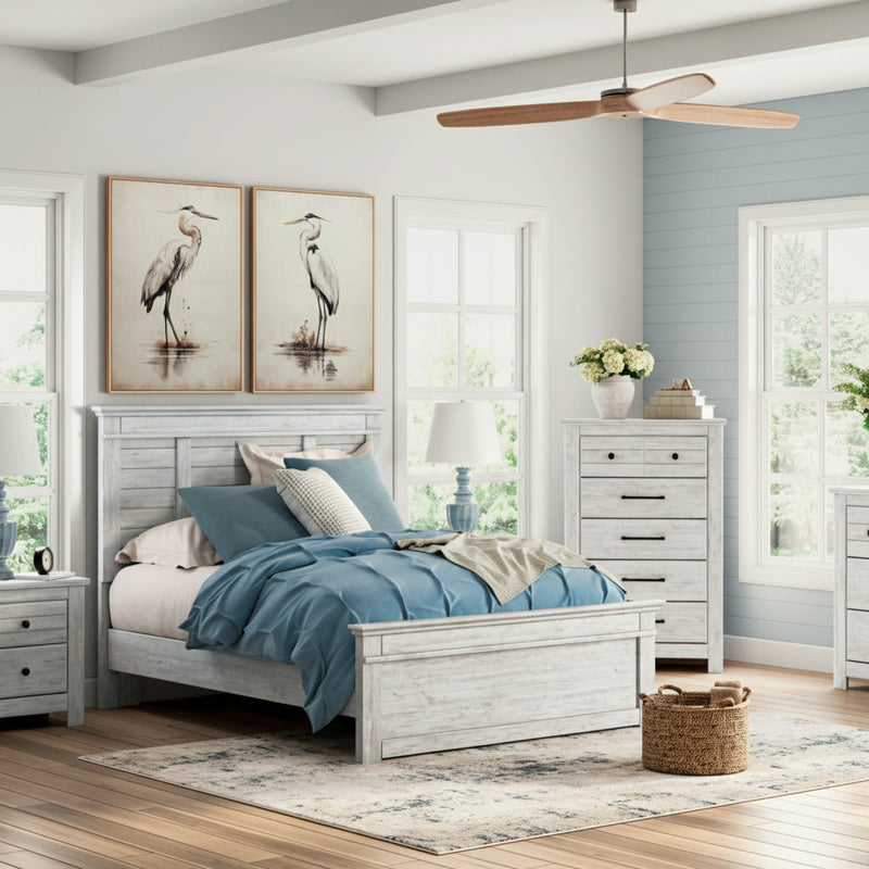 Makidern Panel Bed, Dresser, Mirror, Chest & Nightstand, Bedroom Set