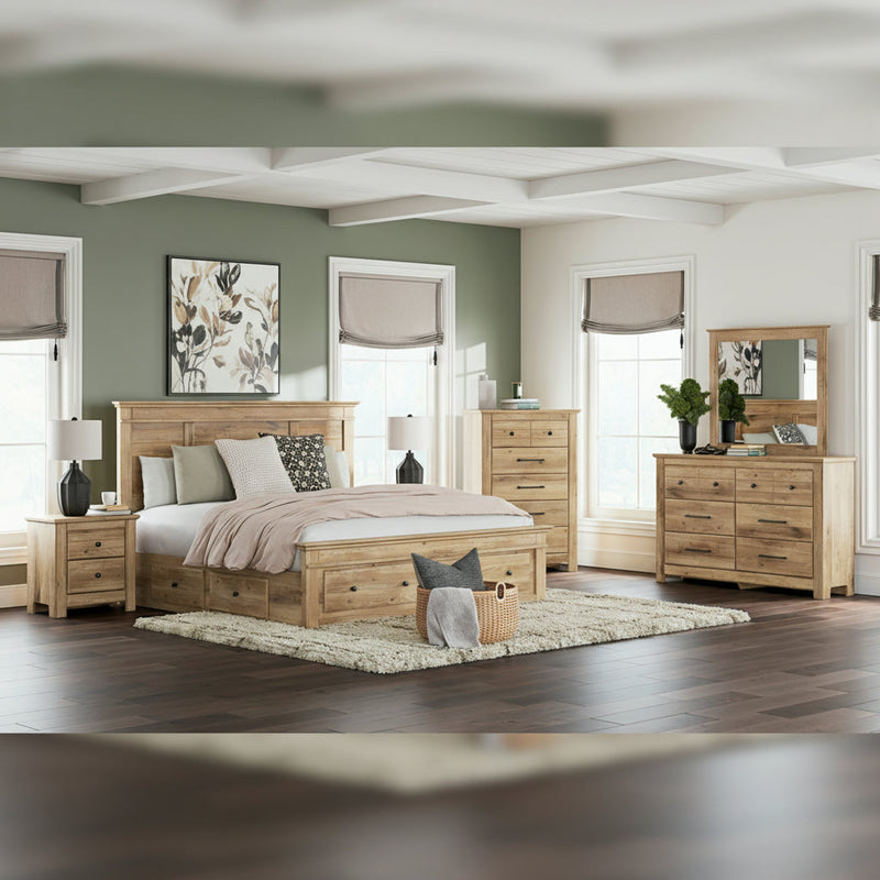 Makidern Panel Bed, Dresser, Mirror, Chest & Nightstand, Bedroom Set