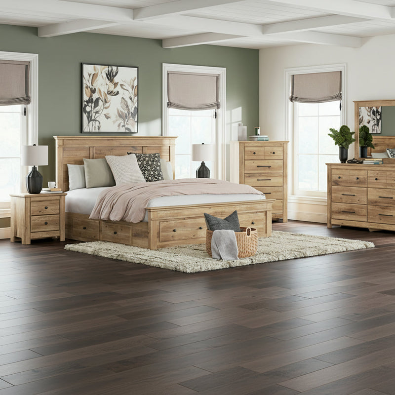 Makidern Panel Bed, Dresser, Mirror, Chest & Nightstand, Bedroom Set