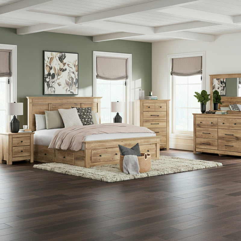 Makidern Panel Bed, Dresser, Mirror, Chest & Nightstand, Bedroom Set