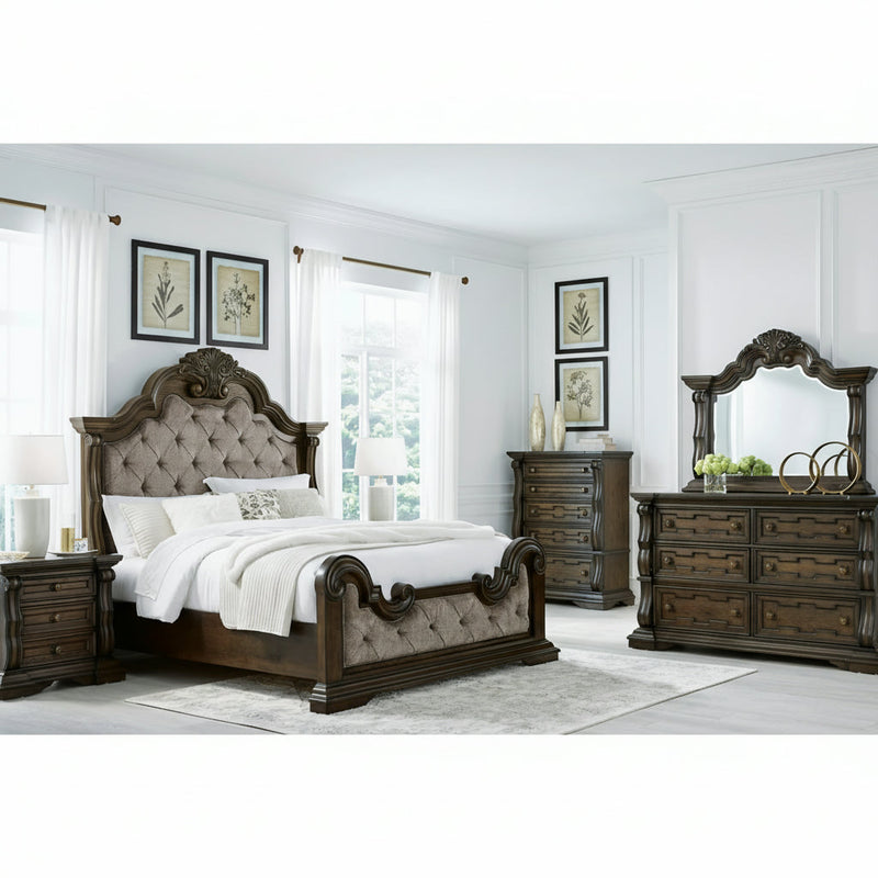 Maylee Bed, Dresser, Mirror, Chest & Nightstand, Bedroom Set