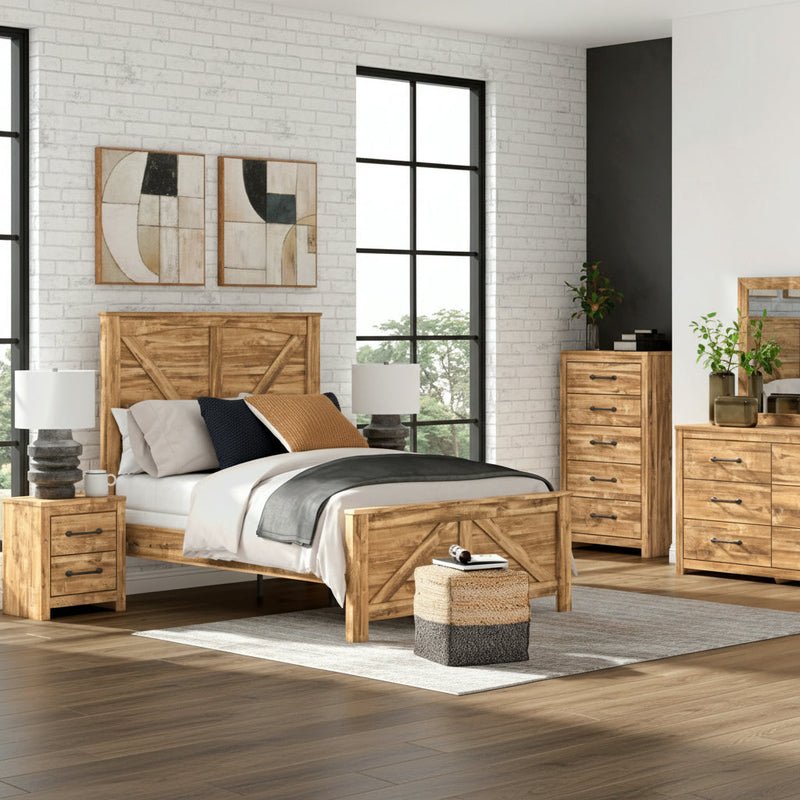 Maystonna Panel Bed, Dresser, Mirror, Chest & Nightstand, Bedroom Set