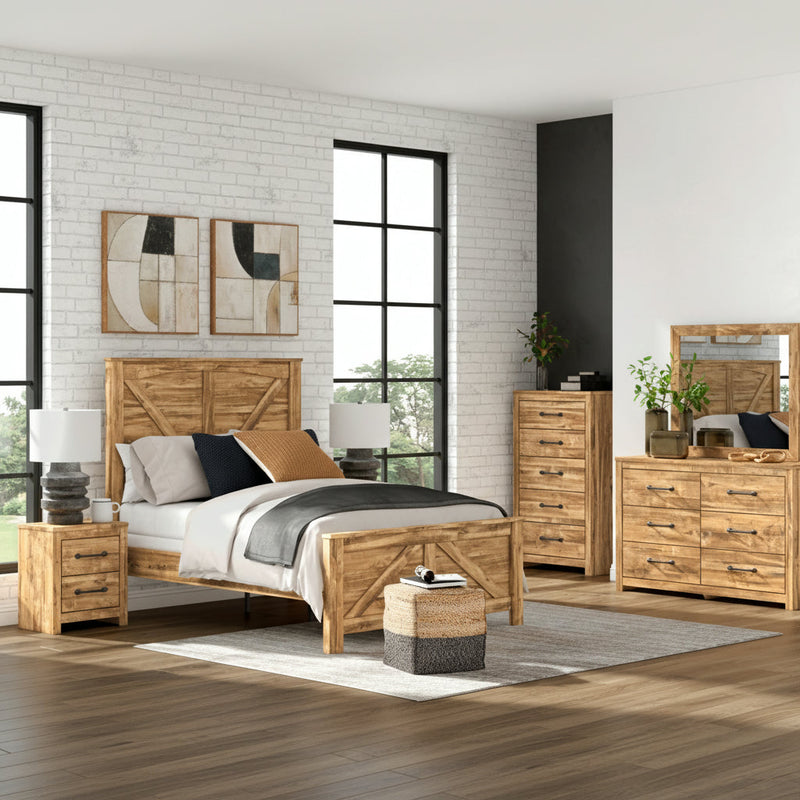 Maystonna Panel Bed, Dresser, Mirror, Chest & Nightstand, Bedroom Set