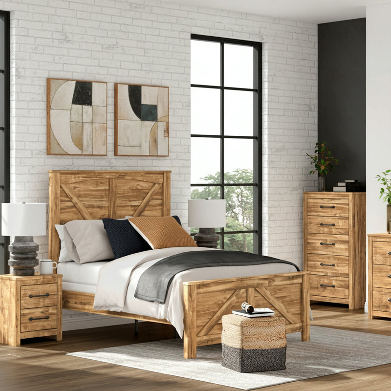Maystonna Panel Bed, Dresser, Mirror, Chest & Nightstand, Bedroom Set