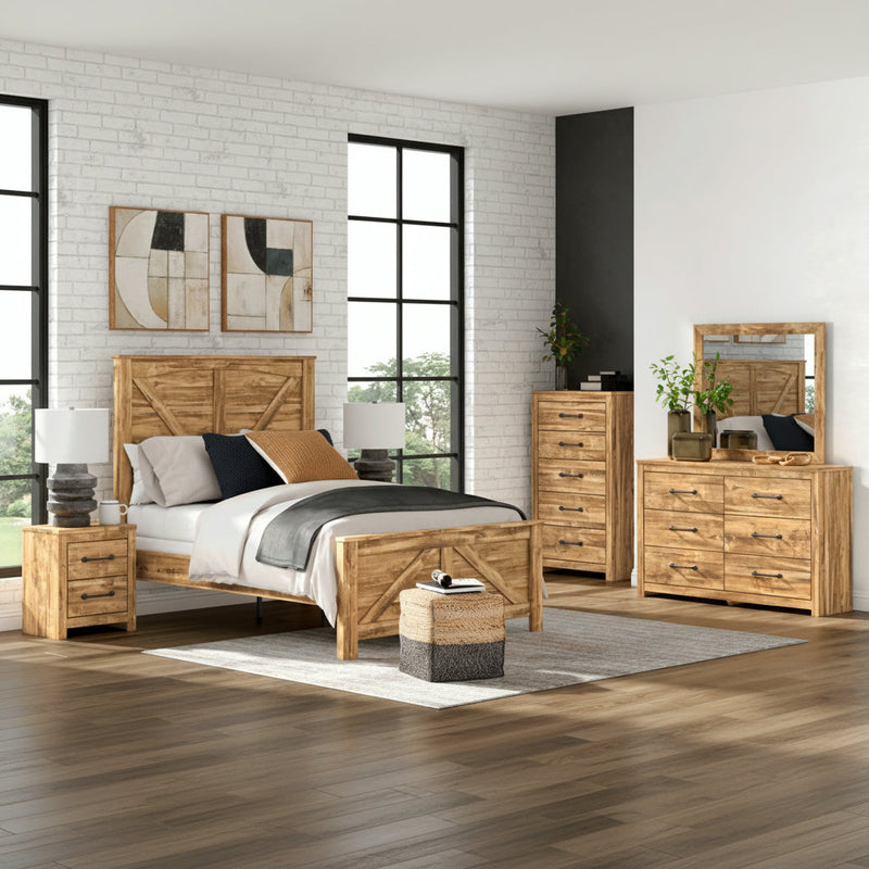 Maystonna Panel Bed, Dresser, Mirror, Chest & Nightstand, Bedroom Set