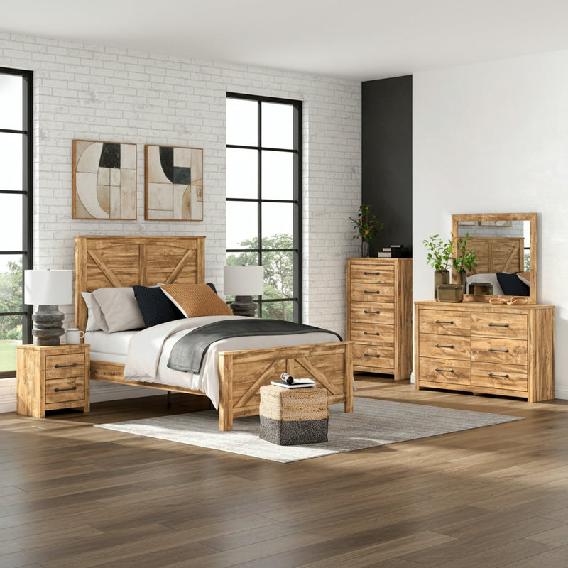Maystonna Panel Bed, Dresser, Mirror, Chest & Nightstand, Bedroom Set
