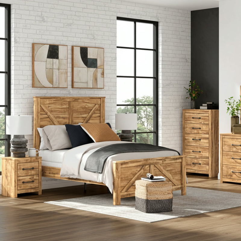 Maystonna Panel Bed, Dresser, Mirror, Chest & Nightstand, Bedroom Set