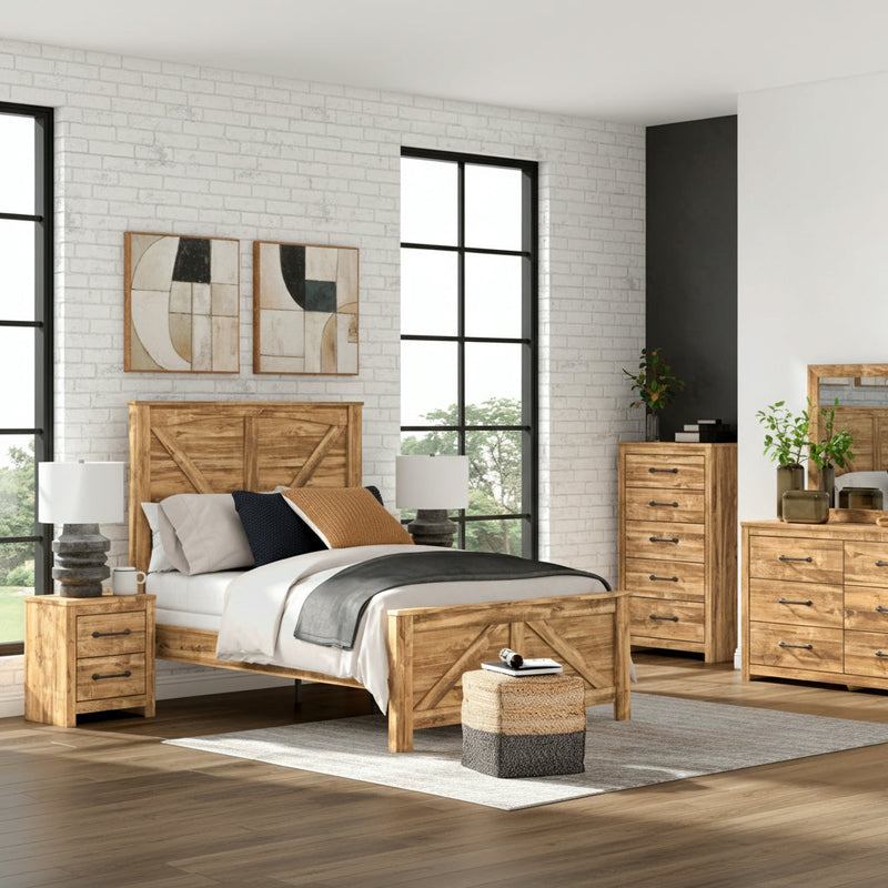Maystonna Panel Bed, Dresser, Mirror, Chest & Nightstand, Bedroom Set