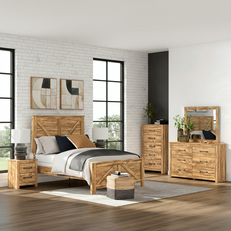 Maystonna Panel Bed, Dresser, Mirror, Chest & Nightstand, Bedroom Set