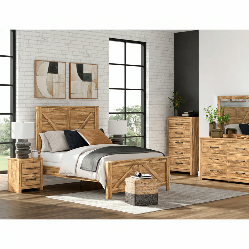 Maystonna Panel Bed, Dresser, Mirror, Chest & Nightstand, Bedroom Set
