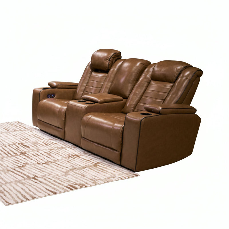 Metro Oasis Power Reclining Loveseat/Console/Adjustable Headrest Default Title