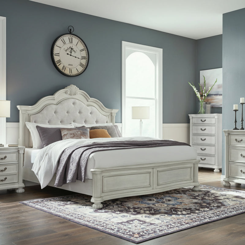 Montelaine Upholstered Panel Bed, Dresser, Mirror, Chest & Nightstand, Bedroom Set
