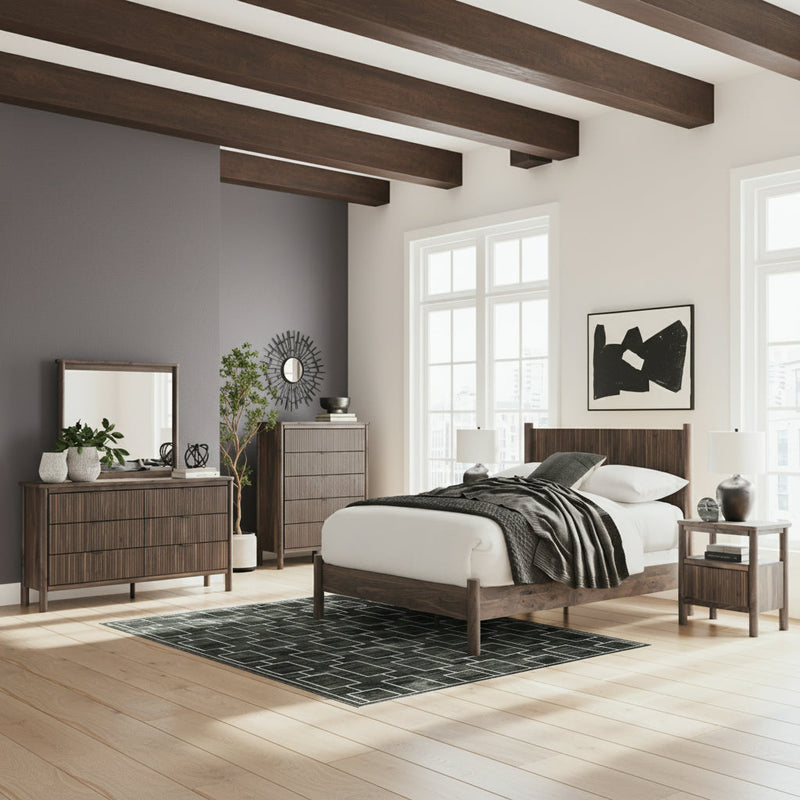 Pamytta Panel Bed, Dresser, Mirror, Chest & Nightstand, Bedroom Set