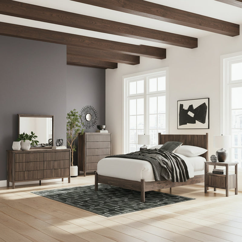 Pamytta Panel Bed, Dresser, Mirror, Chest & Nightstand, Bedroom Set