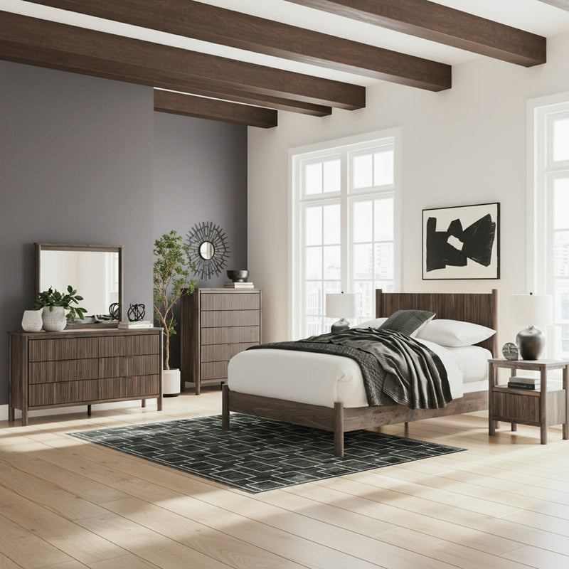 Pamytta Panel Bed, Dresser, Mirror, Chest & Nightstand, Bedroom Set