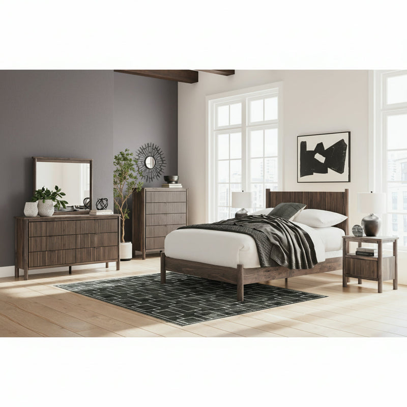 Pamytta Panel Bed, Dresser, Mirror, Chest & Nightstand, Bedroom Set
