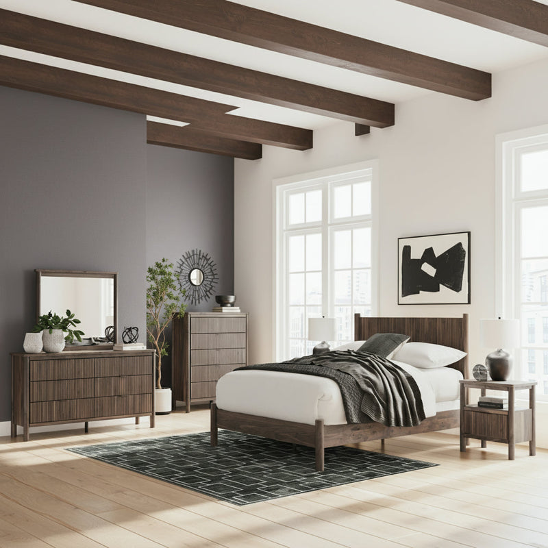 Pamytta Panel Bed, Dresser, Mirror, Chest & Nightstand, Bedroom Set