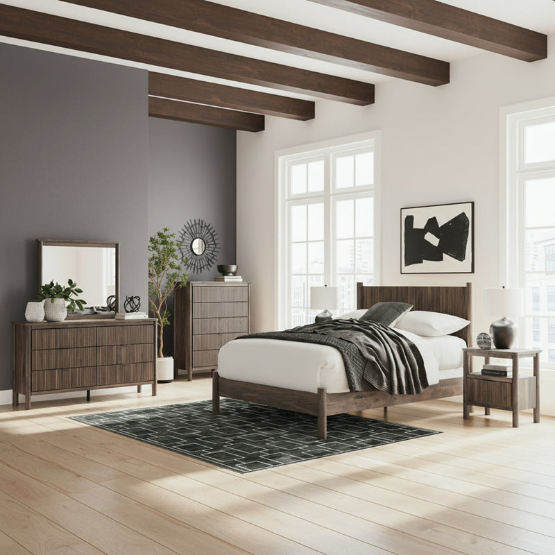 Pamytta Panel Bed, Dresser, Mirror, Chest & Nightstand, Bedroom Set