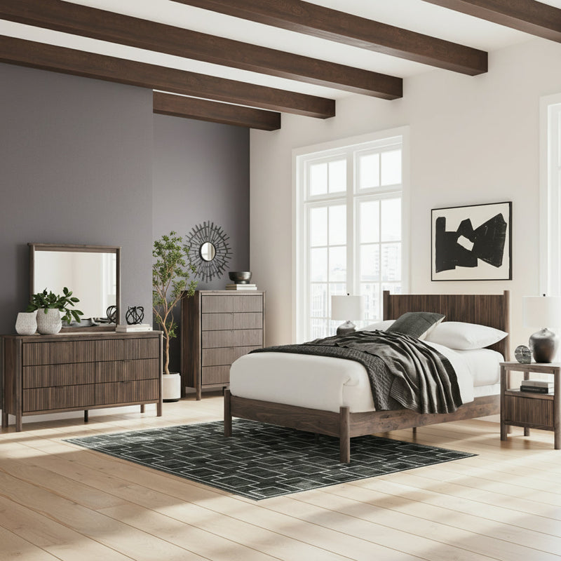 Pamytta Panel Bed, Dresser, Mirror, Chest & Nightstand, Bedroom Set