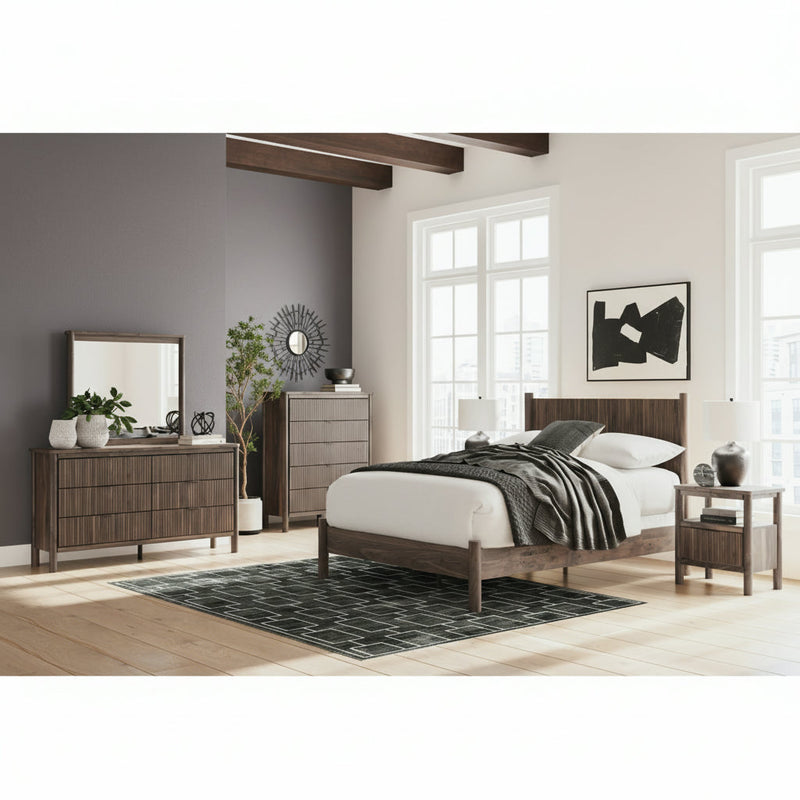 Pamytta Panel Bed, Dresser, Mirror, Chest & Nightstand, Bedroom Set