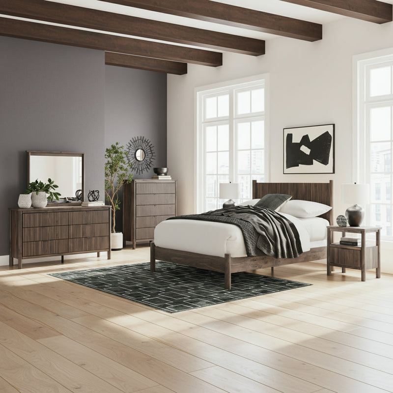 Pamytta Panel Bed, Dresser, Mirror, Chest & Nightstand, Bedroom Set