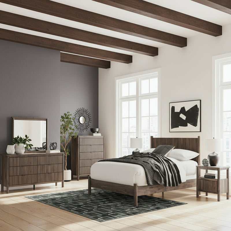 Pamytta Panel Bed, Dresser, Mirror, Chest & Nightstand, Bedroom Set