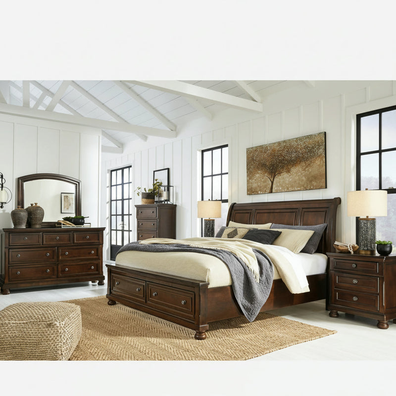 Porter Bed, Dresser, Mirror, Chest & Nightstand, Bedroom Set