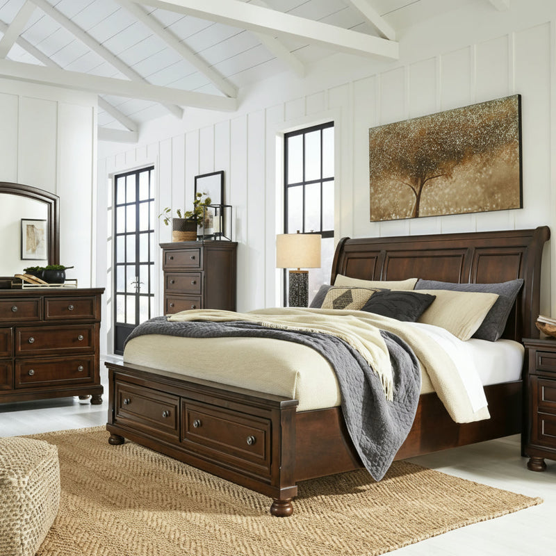 Porter Bed, Dresser, Mirror, Chest & Nightstand, Bedroom Set