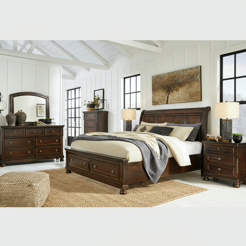 Porter Bed, Dresser, Mirror, Chest & Nightstand, Bedroom Set