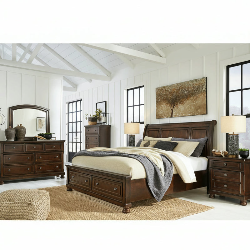 Porter Bed, Dresser, Mirror, Chest & Nightstand, Bedroom Set